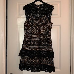 NWT Francesca’s black crochet dress
